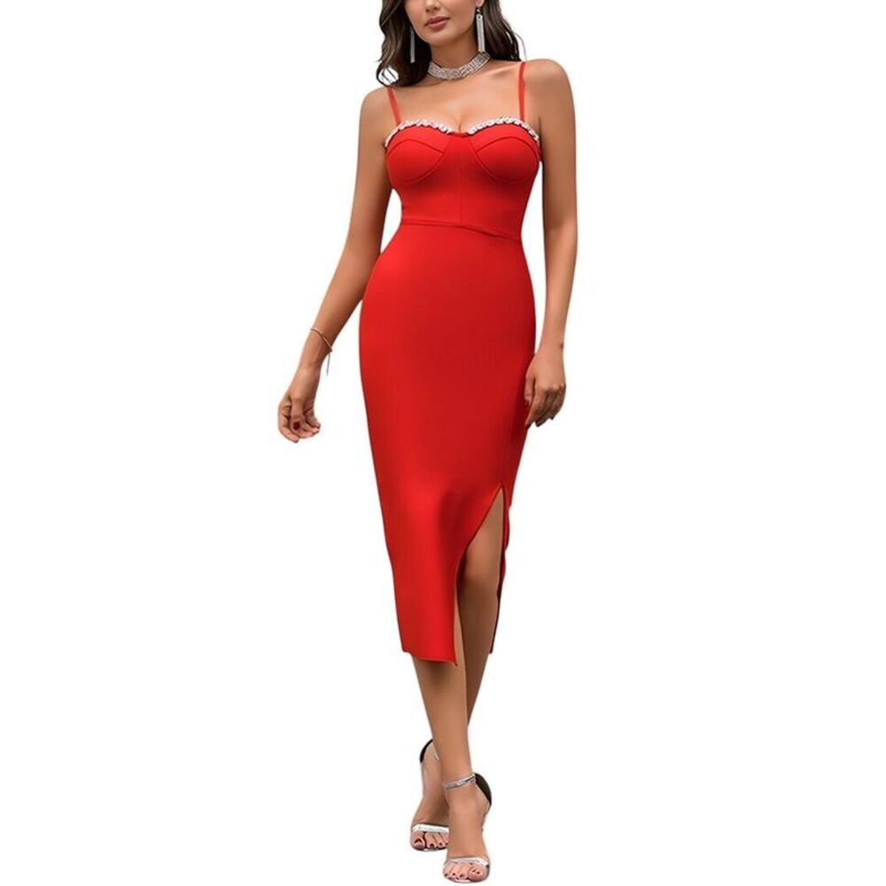 Camila Blanco Womens  Midi Dress